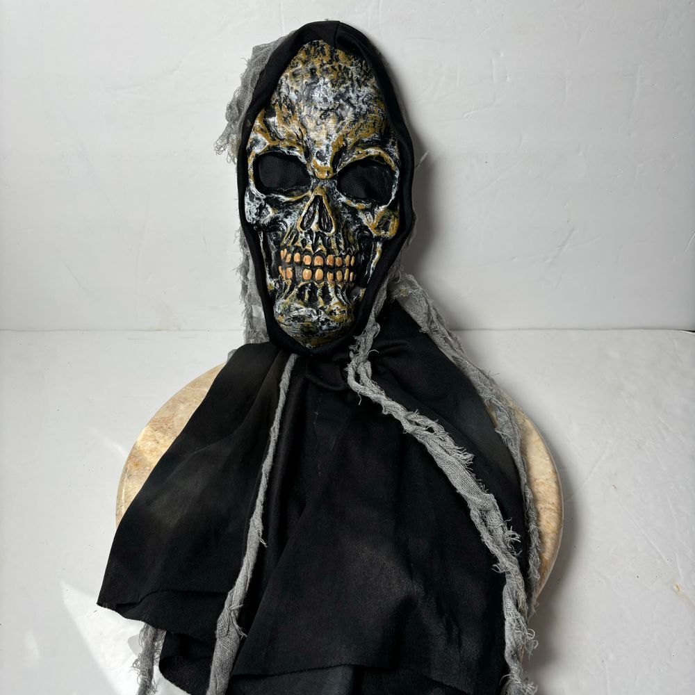 Vintage Easter Unlimited Funworld Grim Reaper Skull Skeleton Halloween Face Mask